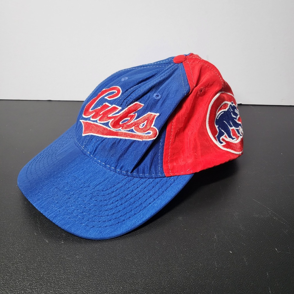 Vintage Starter Chicago Cubs MLB Baseball Cap Snapback Hat Red Blue Nylon